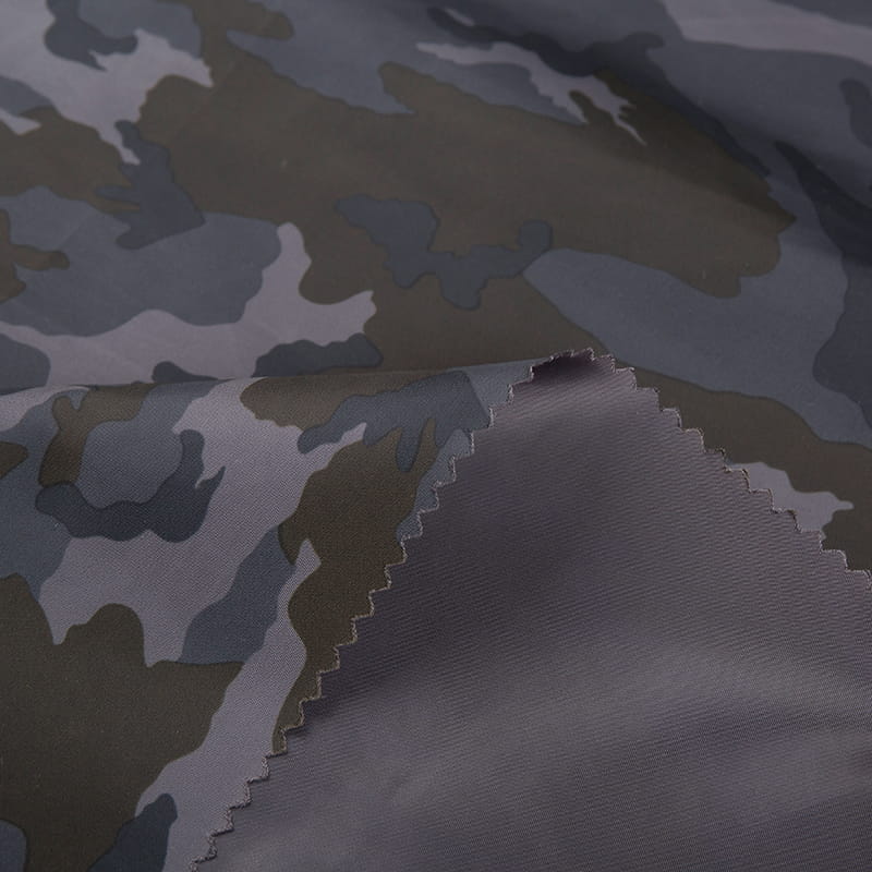 190T TAFFETA Fabric with  Digital Printing of camouflage With PVC Backing 